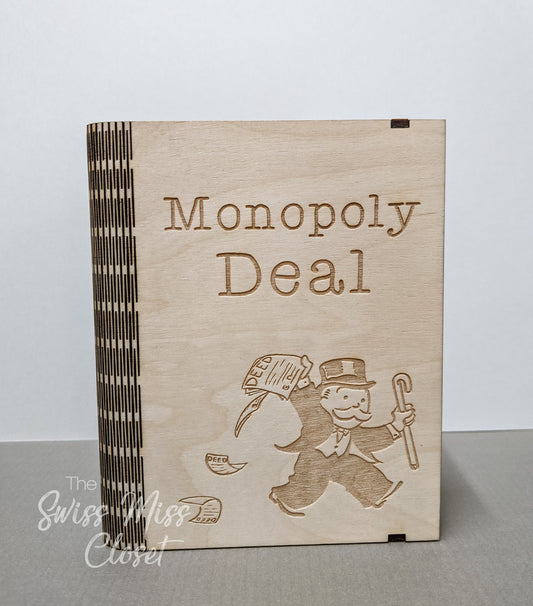 Wooden Book for Monopoly Deal Card Game Custom Made