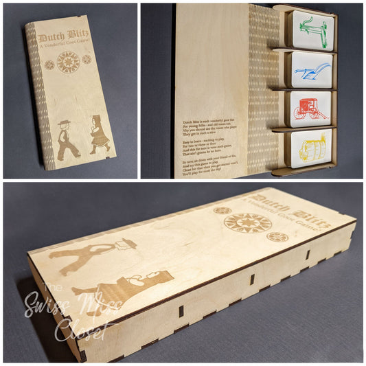 Wooden Book for Dutch Blitz Card Game Custom Made