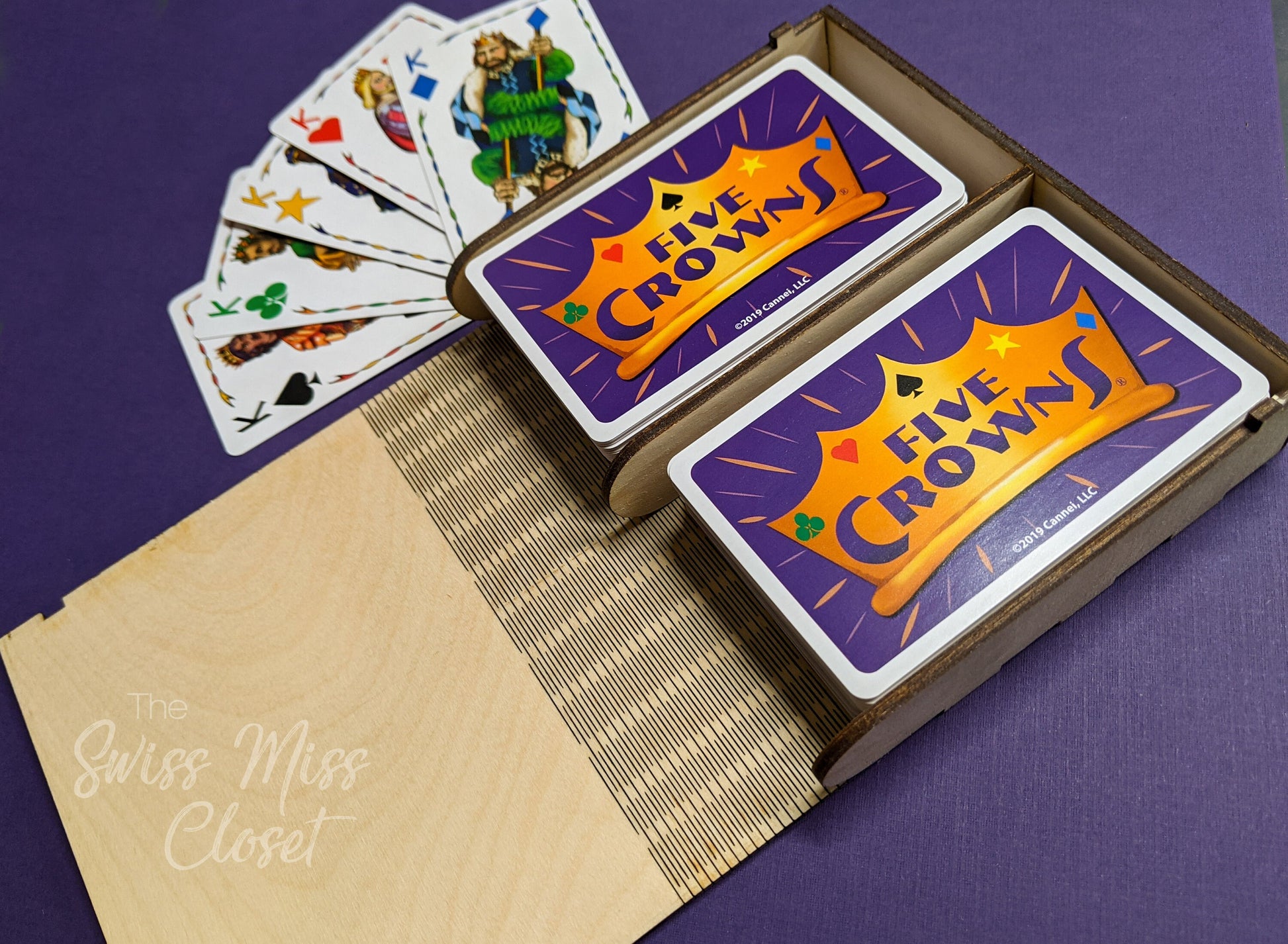 Wooden Book for Five Crowns Card Game Custom Made Game Storage Box –  swissmisscloset