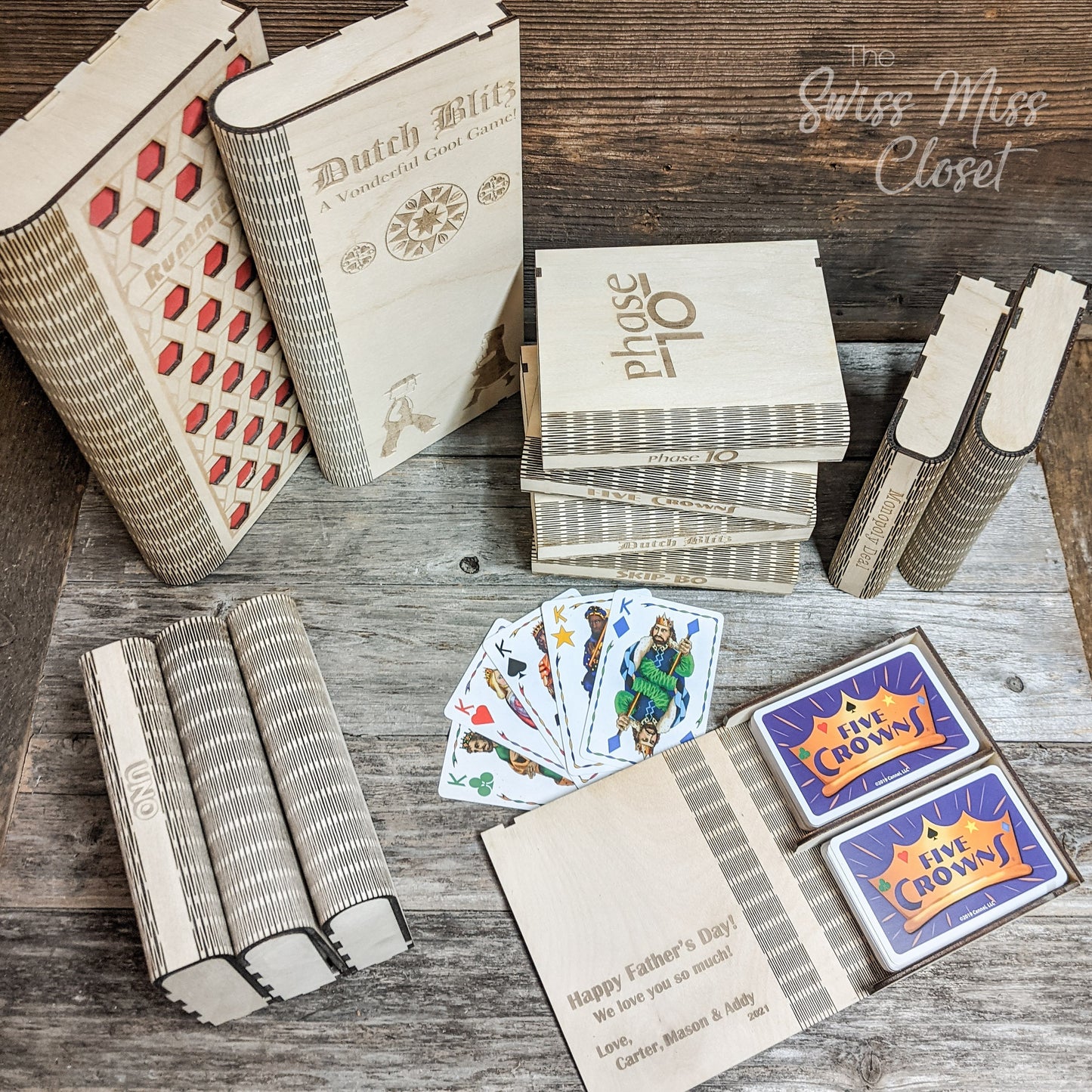 Wooden Book Storage for Blink Card Game Custom Made Game Box