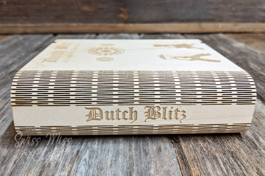 Wooden Book for Dutch Blitz Card Game Custom Made Storage Box