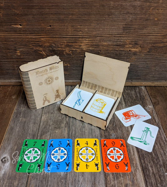 Wooden Book for Dutch Blitz Card Game Custom Made Storage Box
