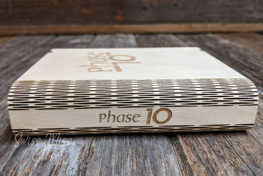 Wooden Book Storage for Phase 10 Card Game Custom Made Game Box